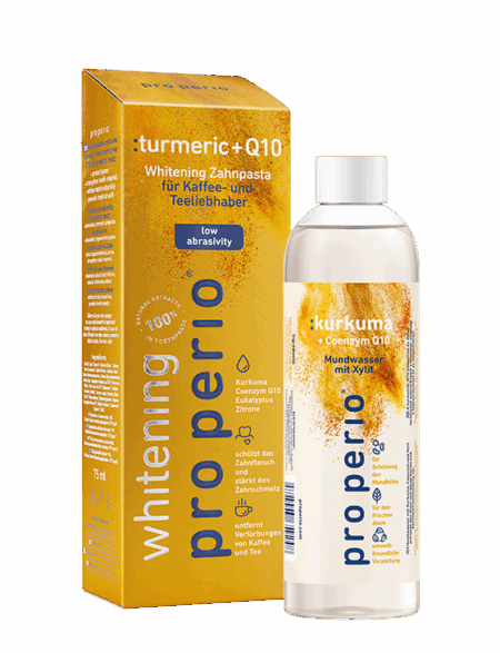Antibacterial toothpaste + mouthwash set :turmeric & coenzyme Q10